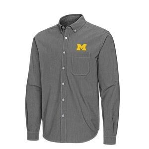 U of M Embroidered Button Down Business Casual Dress Shirt MSRP $80